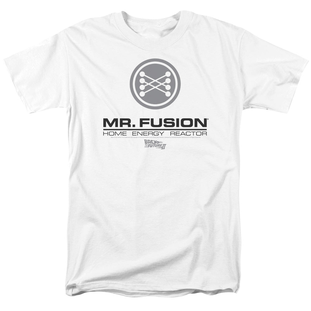 Back To The Future Ii - Mr. Fusion Logo - Short Sleeve Adult 18/1 - White T-shirt