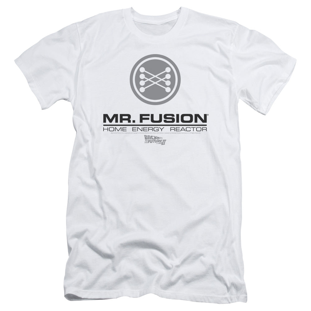 Back To The Future Ii - Mr. Fusion Logo - Short Sleeve Adult 30/1 - White - Sm - White T-shirt
