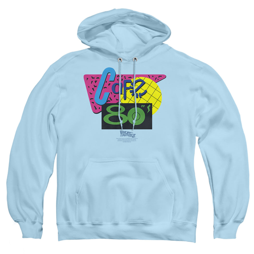 Back To The Future Ii Cafe 80s - Adult Pull-over Hoodie - Light Blue