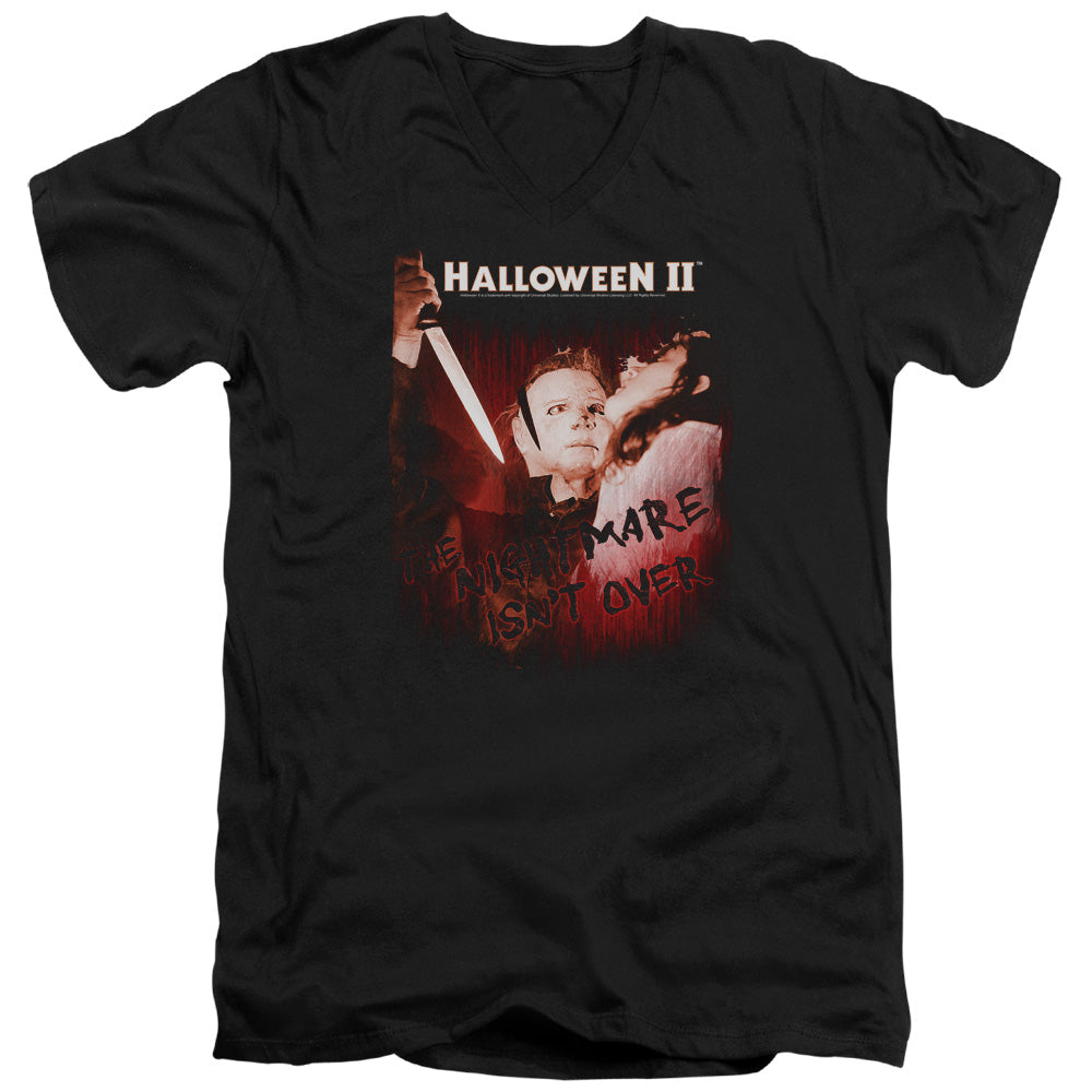 HALLOWEEN II NIGHTMARE - S/S ADULT V-NECK 30/1 - BLACK T-Shirt