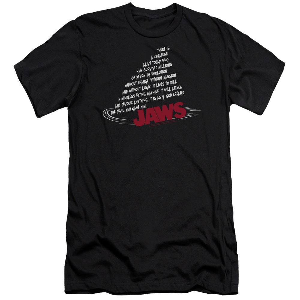Jaws - Dorsal Text-premuim Canvas Adult Slim Fit 30/1 - Black