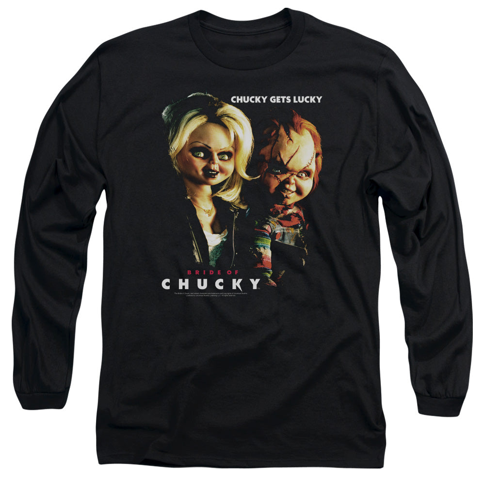 Bride Of Chucky - Chucky Gets Lucky - Long Sleeve Adult 18/1 - Black - Sm - Black T-shirt