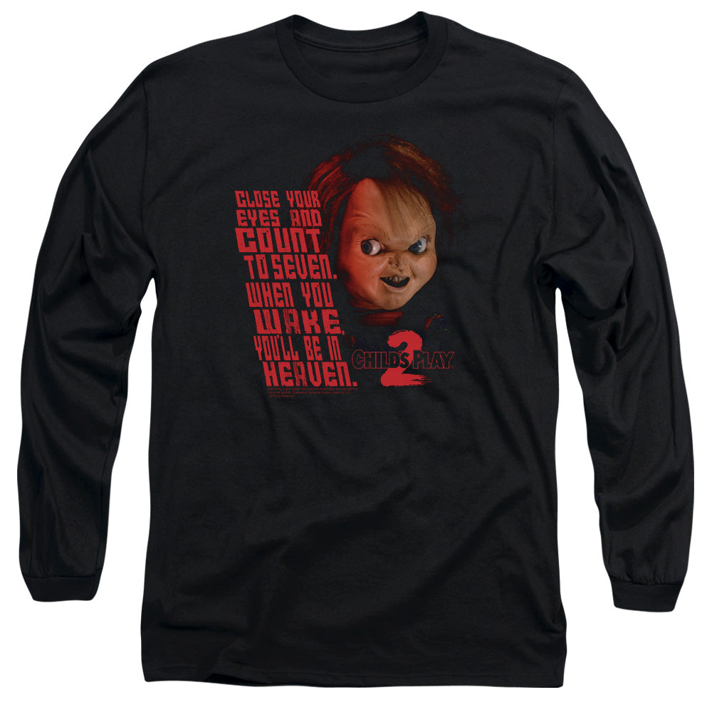 Childs Play 2 - In Heaven - Long Sleeve Adult 18/1 - Black - Sm - Black T-shirt