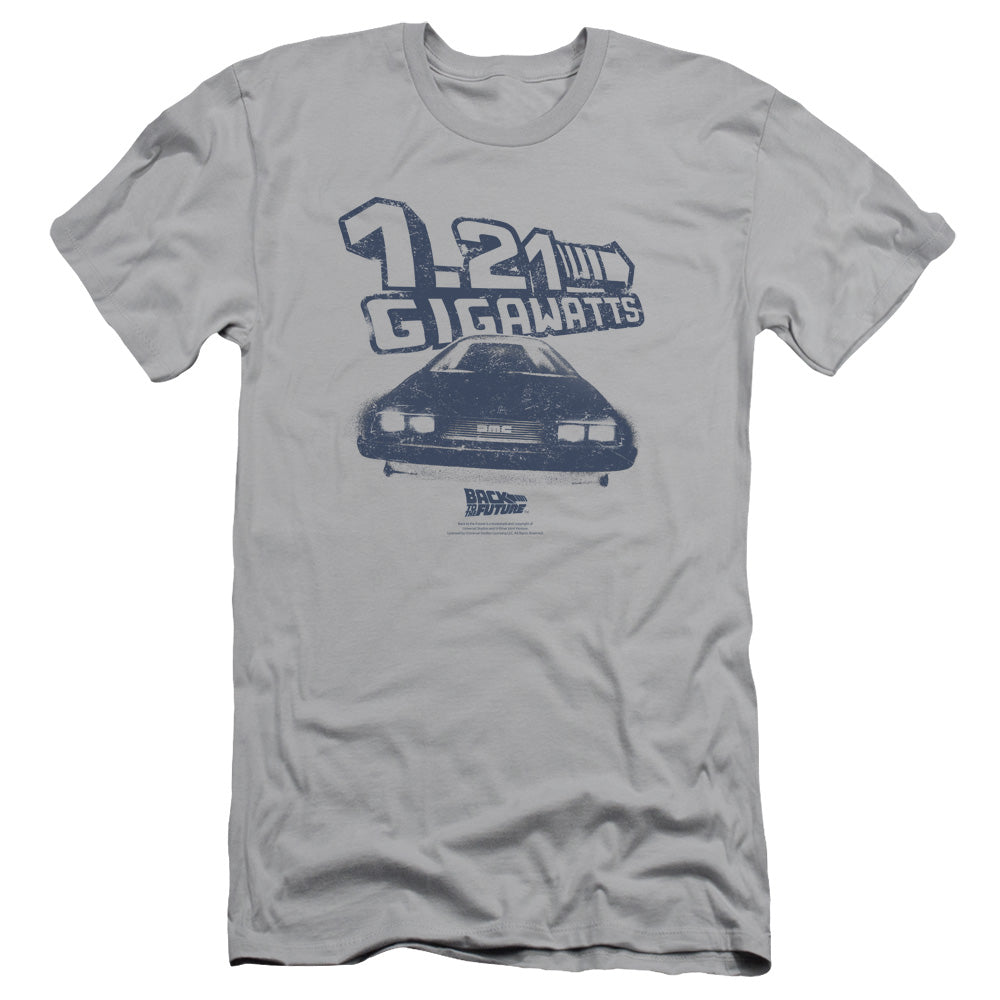 Back To The Future - Gigawatts - Short Sleeve Adult 30/1 - Silver - Sm - Silver T-shirt