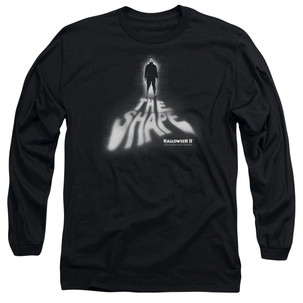 Halloween Ii - The Shape - Long Sleeve Adult 18/1 - Black - Sm - Black T-shirt
