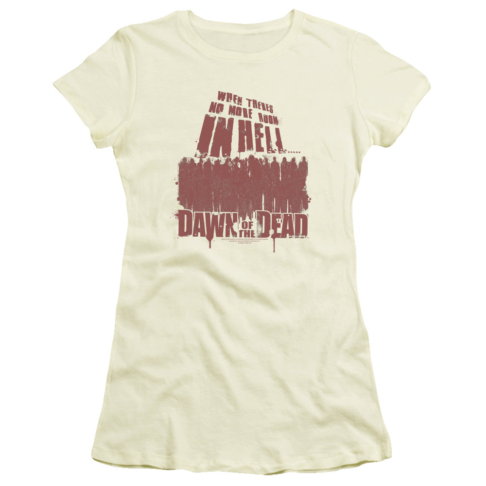 Dawn Of The Dead - No More Room - Short Sleeve Junior Sheer - Cream - Sm - Cream T-shirt