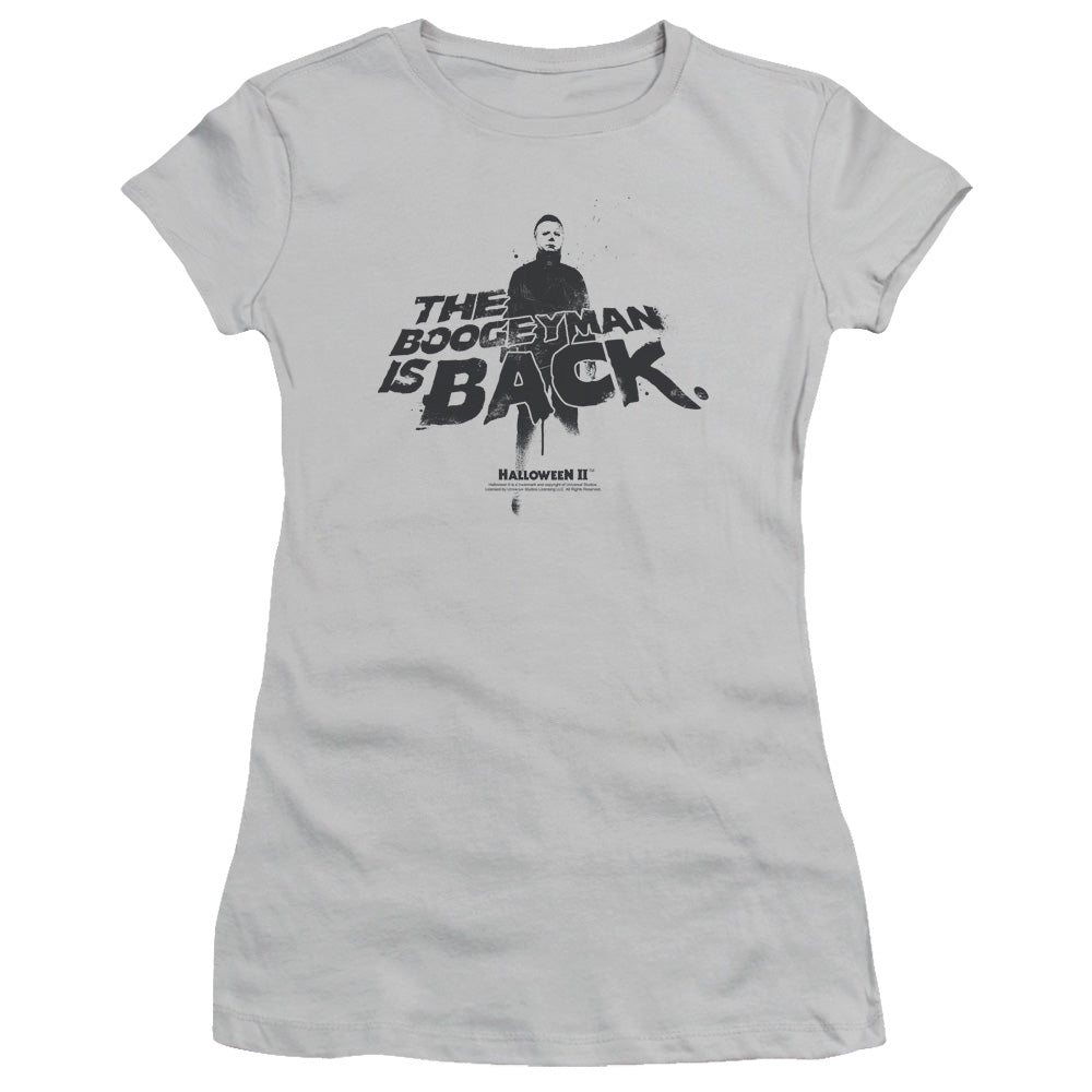 Halloween Ii - Boogeyman - Short Sleeve Junior Sheer - Silver - Md - Silver T-shirt