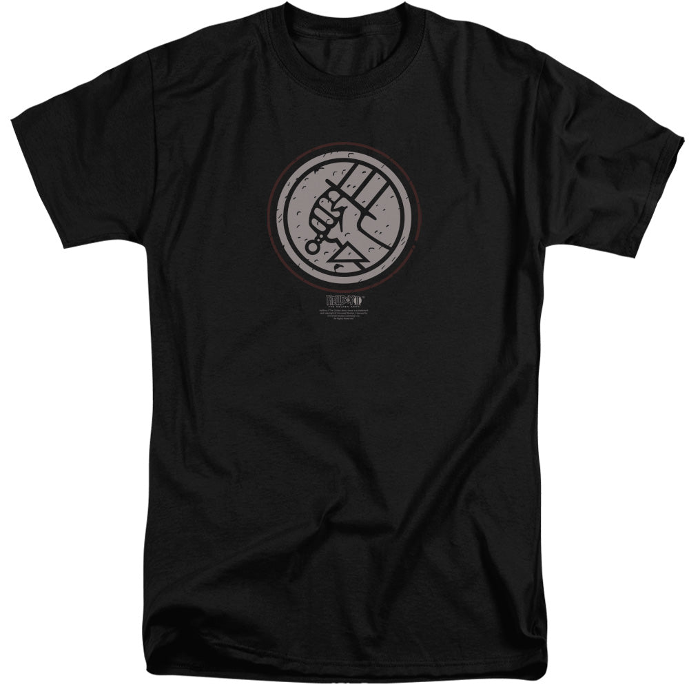 Hellboy Ii - Mignola Style Logo - Short Sleeve Adult Tall - Black T-shirt