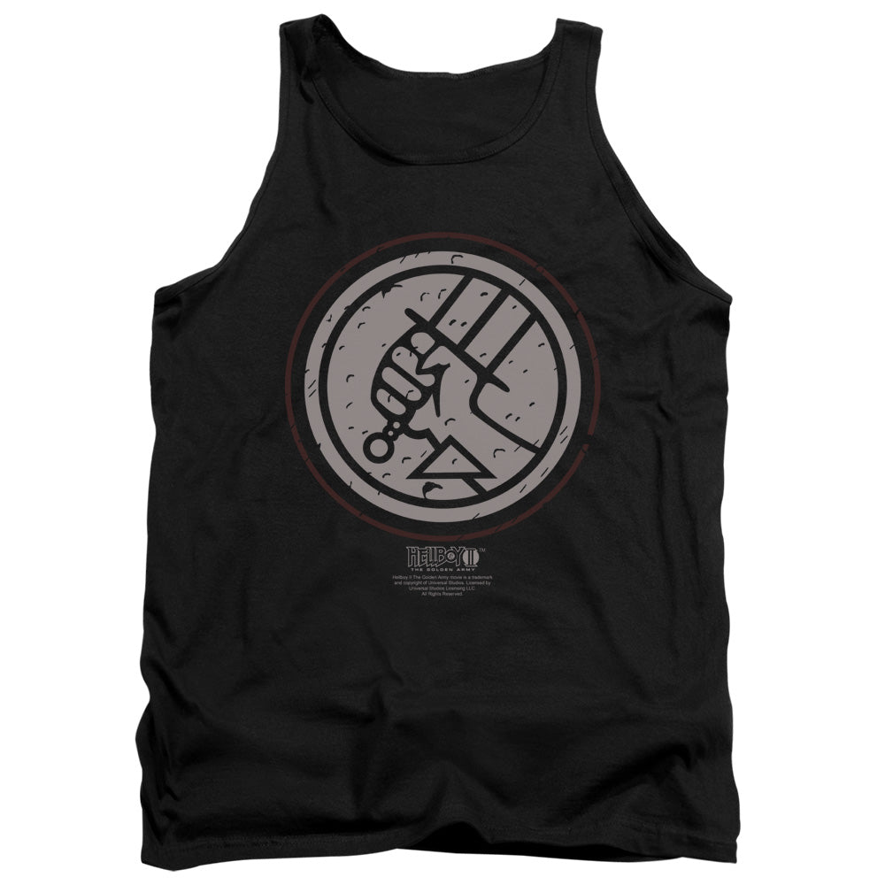Hellboy Ii - Mignola Style Logo - Adult Tank - Black