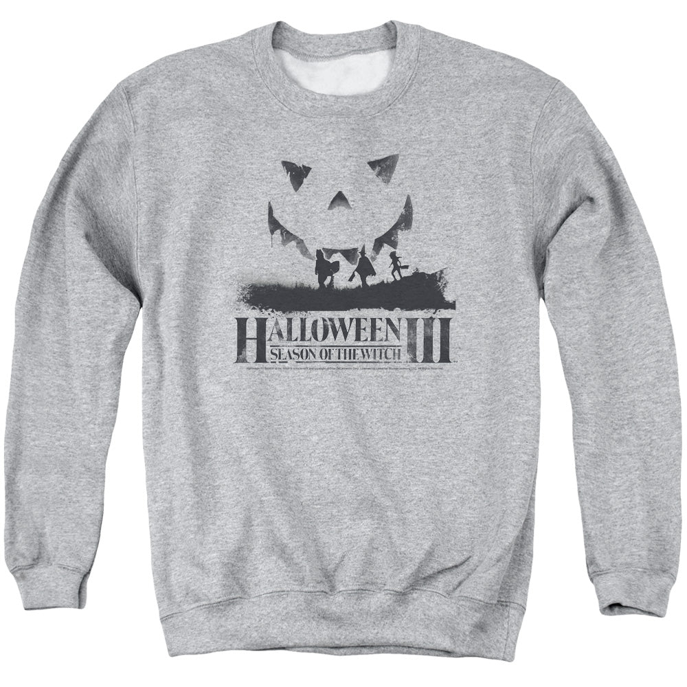 Halloween Iii - Silhouette - Adult Crewneck Sweatshirt - Athletic Heather