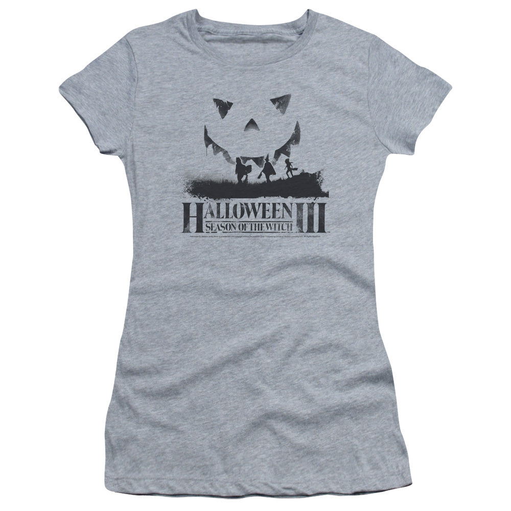 Halloween Iii - Silhouette - Short Sleeve Junior Sheer - Athletic Heather T-shirt