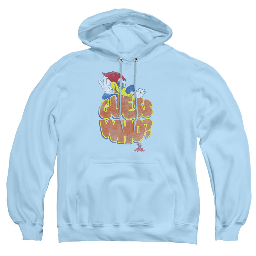 Woody Woodpecker - Guess Who - Adult Pull-over Hoodie - Light Blue
