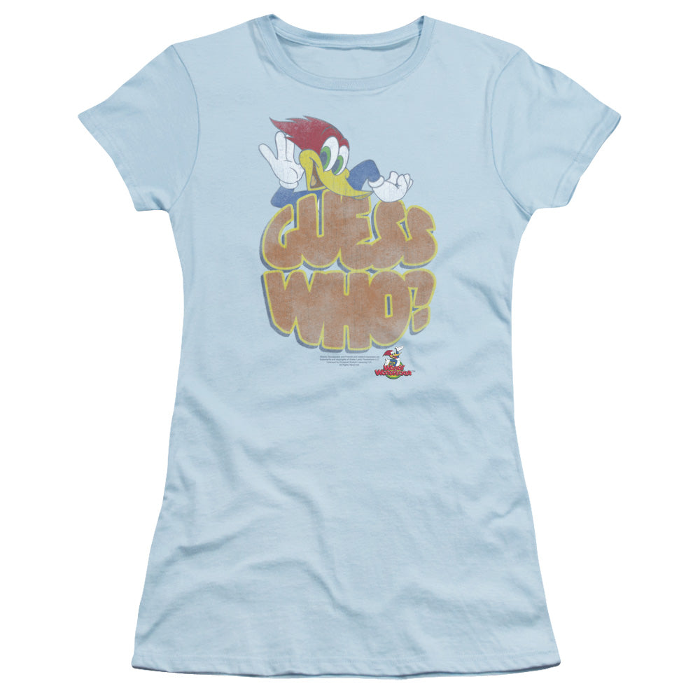 WOODY WOODPECKER GUESS WHO - S/S JUNIOR SHEER - LIGHT BLUE T-Shirt