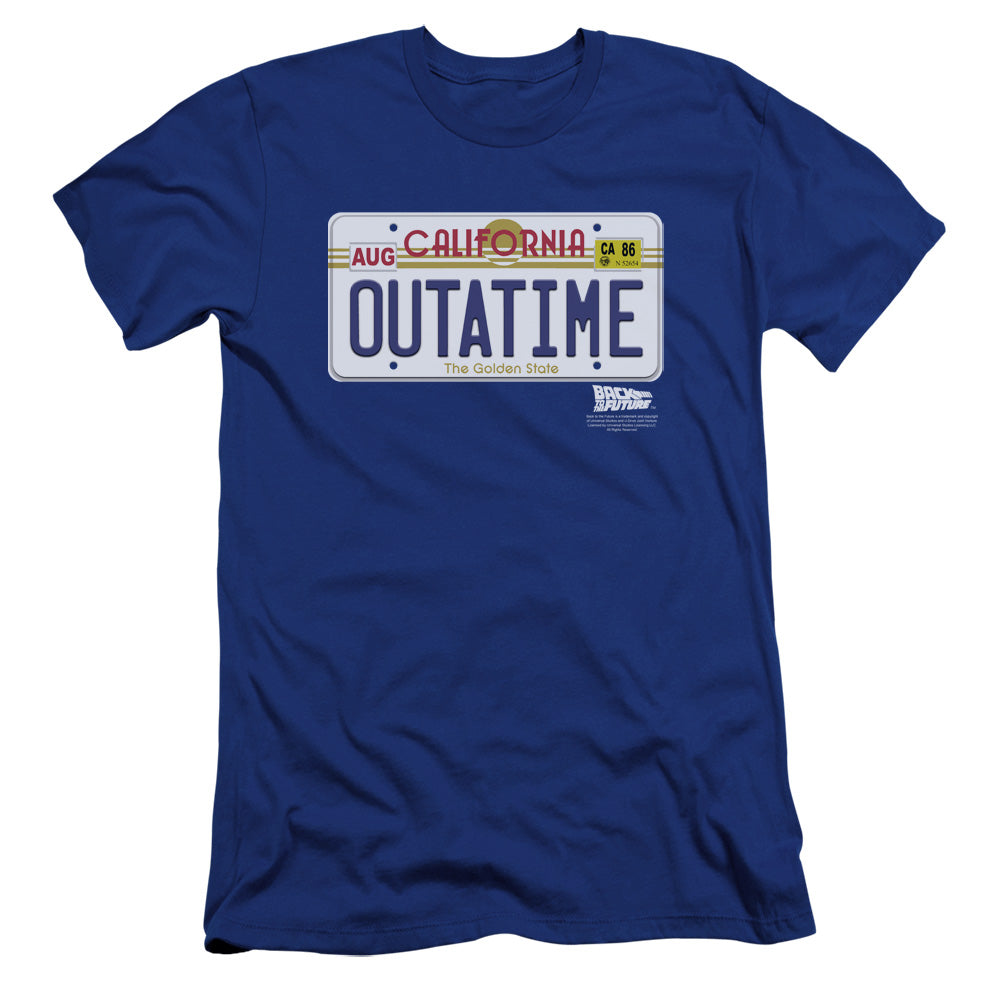 Back To The Future - Outatime Plate-premuim Canvas Adult Slim Fit 30/1 - Royal Blue