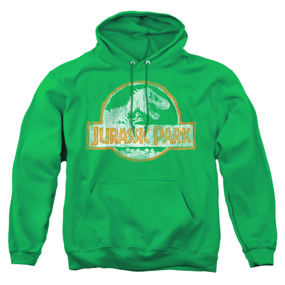 Jurassic Park - Jp Orange - Adult Pull-over Hoodie - Kelly Green