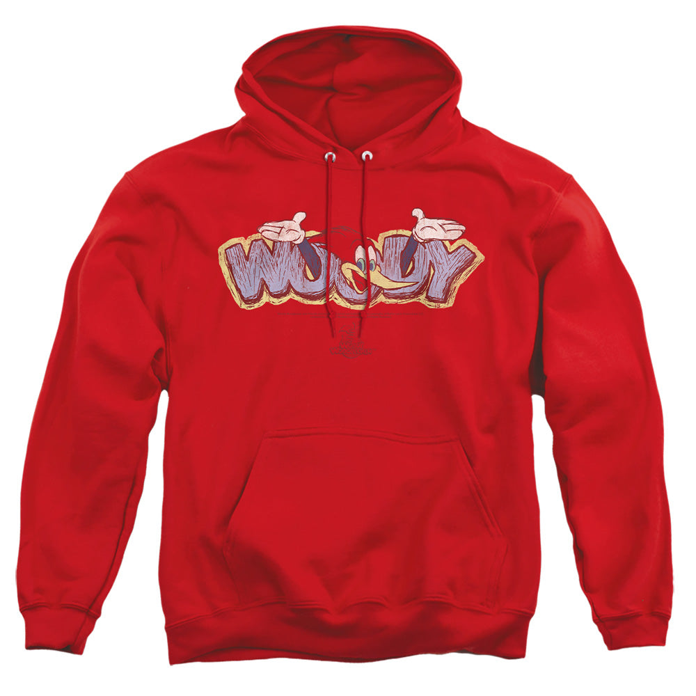 Woody Woodpecker - Sketchy Bird - Adult Pull-over Hoodie - Red