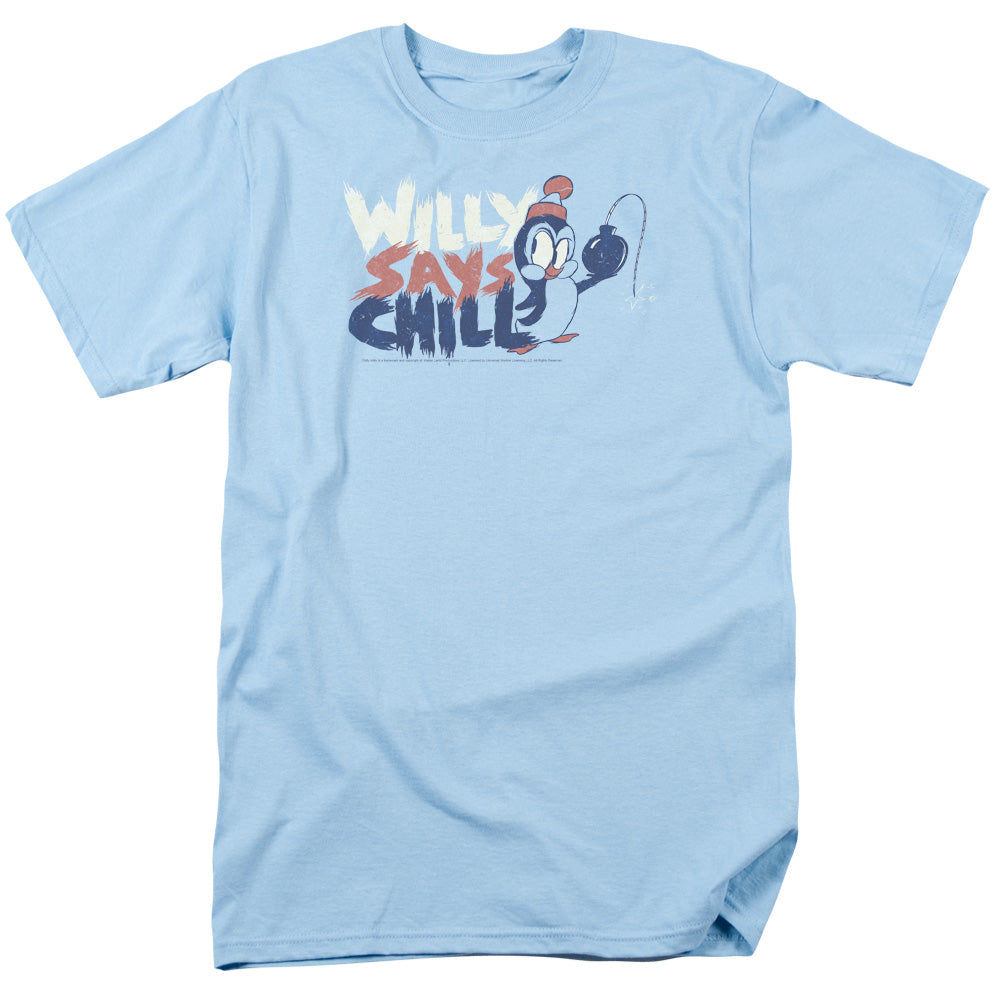 Chilly Willy - I Say Chill - Short Sleeve Adult 18/1 - Light Blue - Sm - Light Blue T-shirt