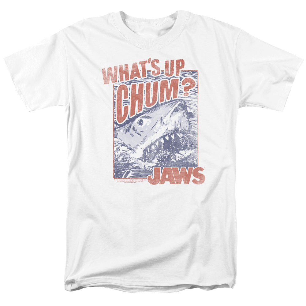Jaws - Chum - Short Sleeve Adult 18/1 - White T-shirt
