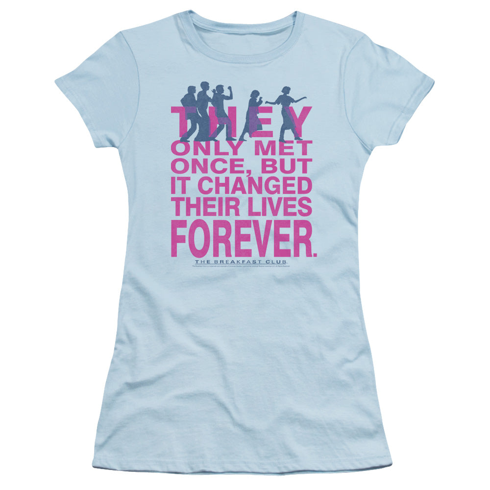 Breakfast Club - Forever - Short Sleeve Junior Sheer - Light Blue - Sm - Light Blue T-shirt
