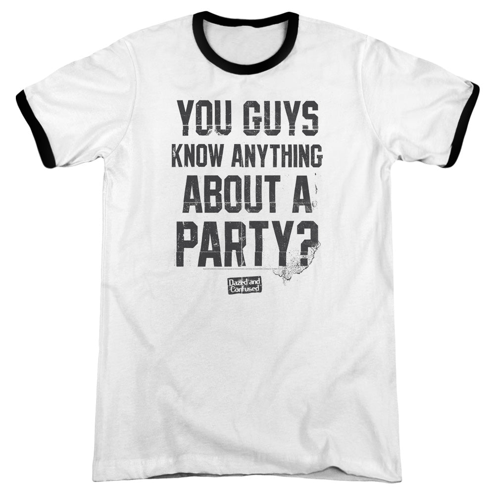 Dazed And Confused - Party Time - Adult Ringer - White/black