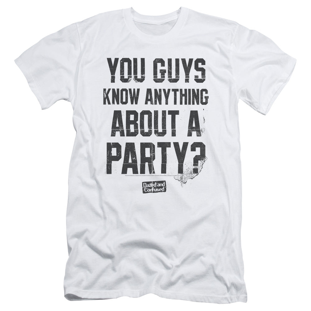 Dazed And Confused - Party Time - Short Sleeve Adult 30/1 - White - Sm - White T-shirt