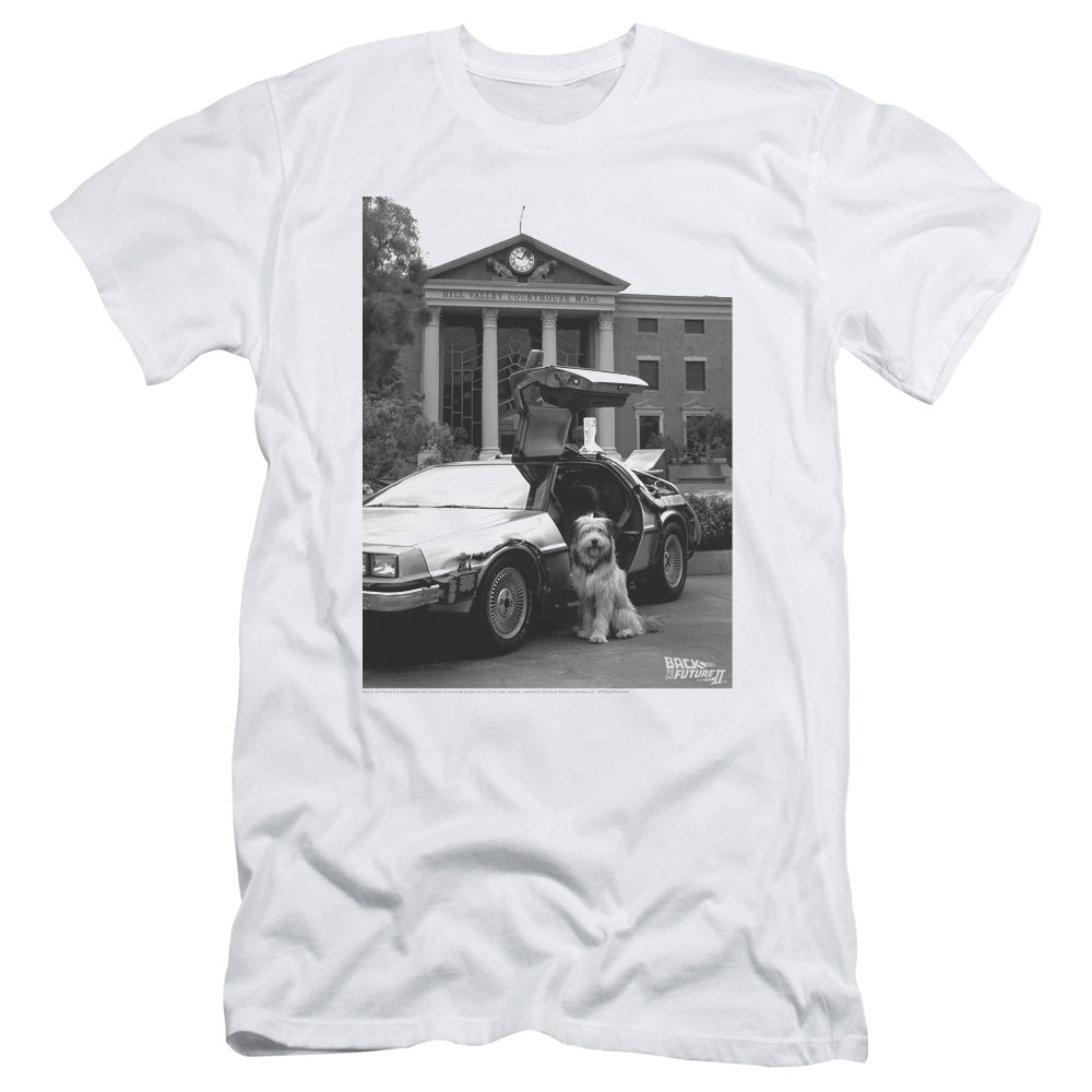 Back To The Future Ii - Einstein - Short Sleeve Adult 30/1 - White - Md - White T-shirt