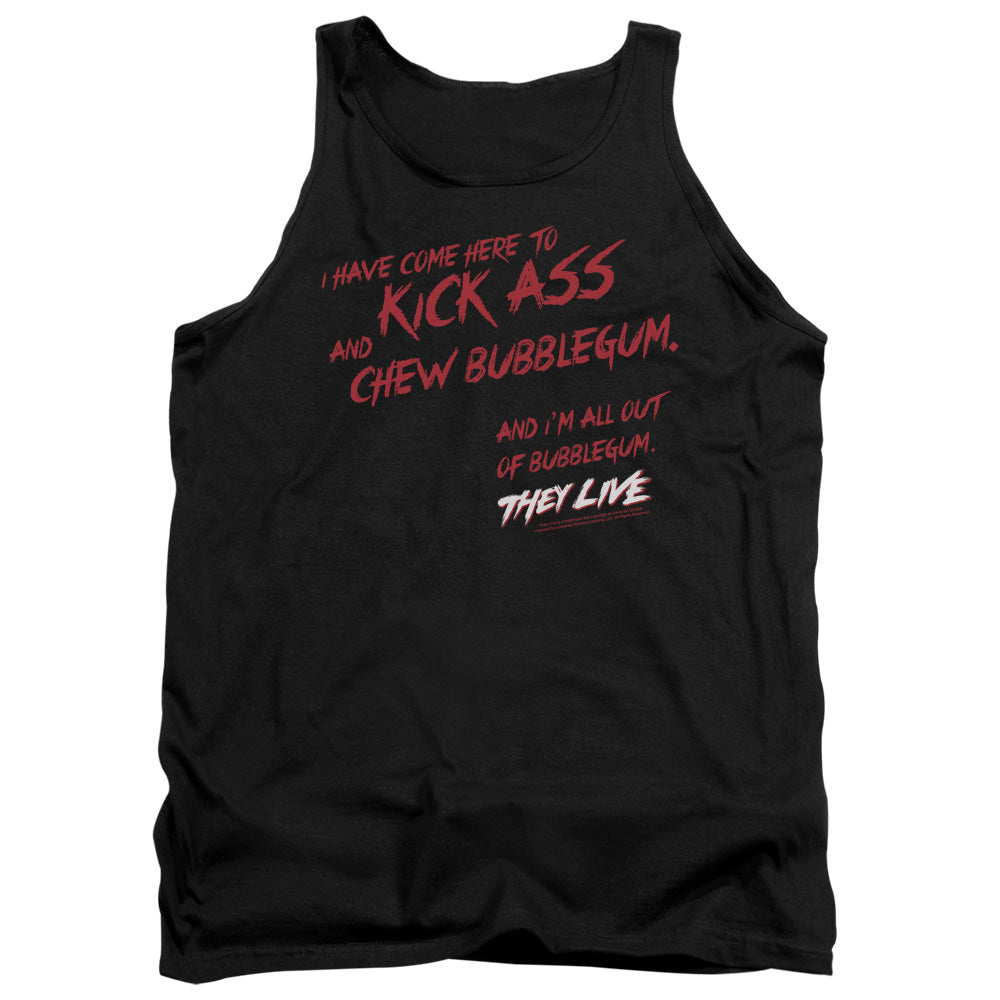 They Live - Chew Bubblegum - Adult Tank - Black