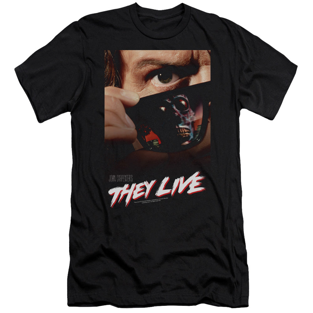 THEY LIVE POSTER - S/S ADULT 30/1 - BLACK T-Shirt