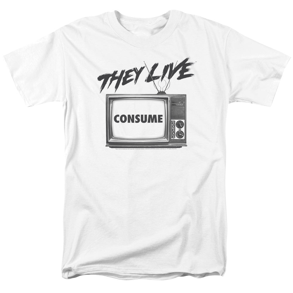 They Live - Consume - Short Sleeve Adult 18/1 - White T-shirt