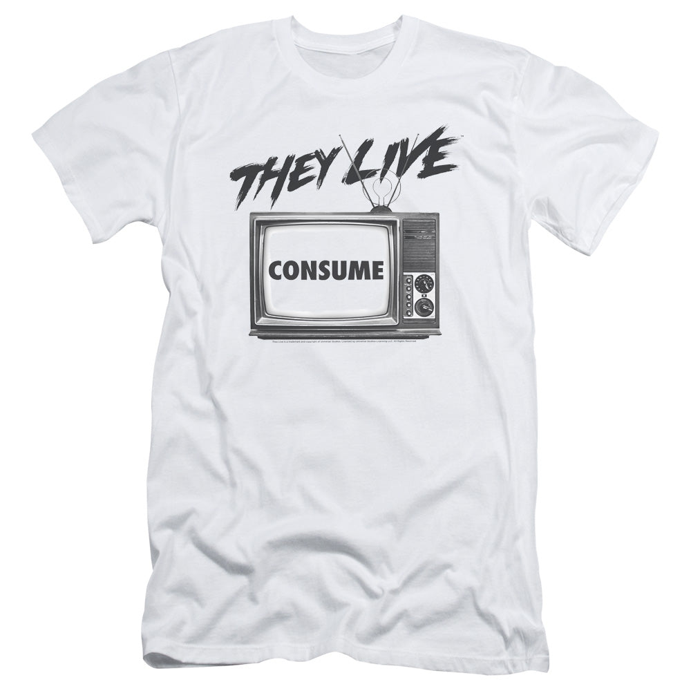 They Live - Consume - Short Sleeve Adult 30/1 - White T-shirt