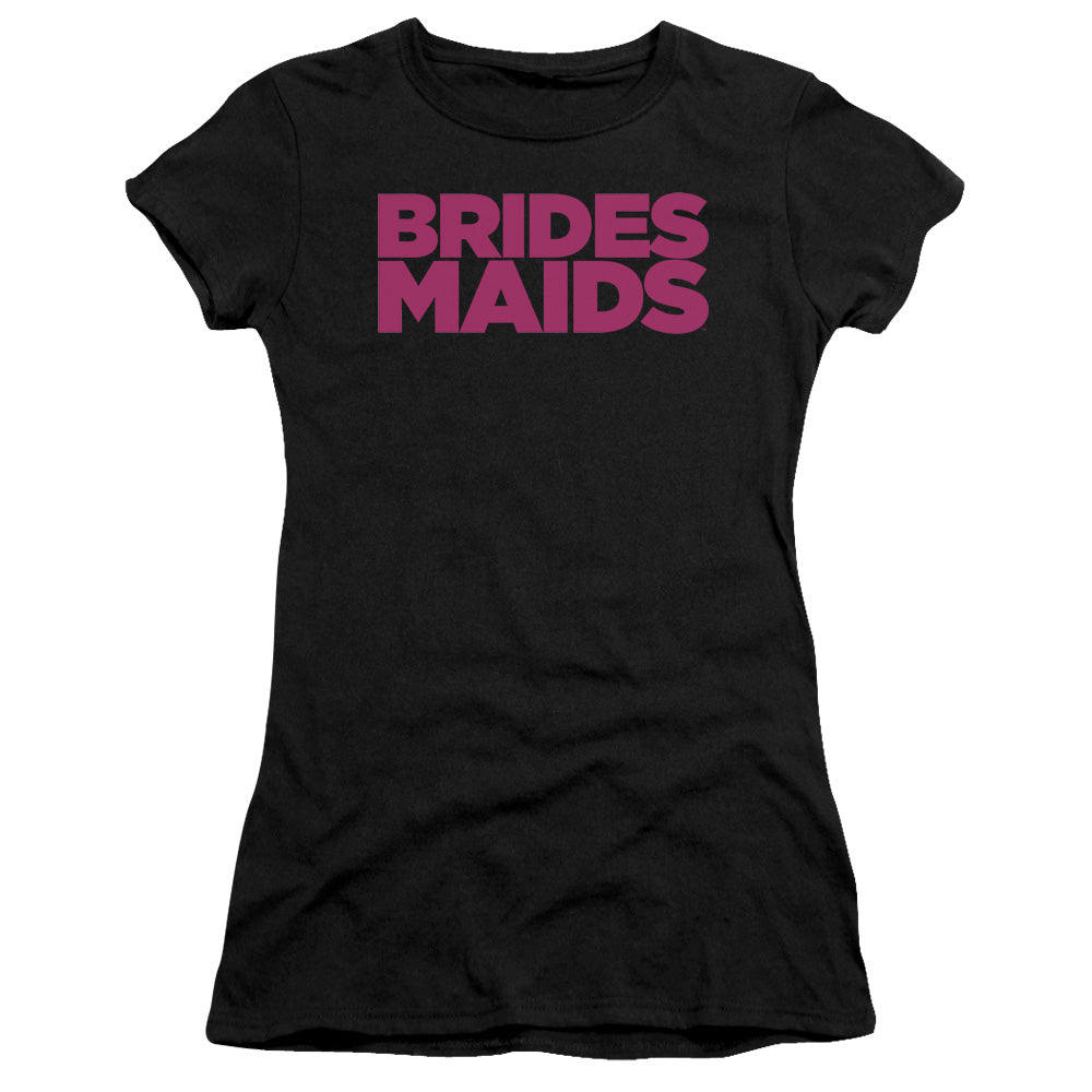 Bridesmaids - Logo - Short Sleeve Junior Sheer - Black - Sm - Black T-shirt