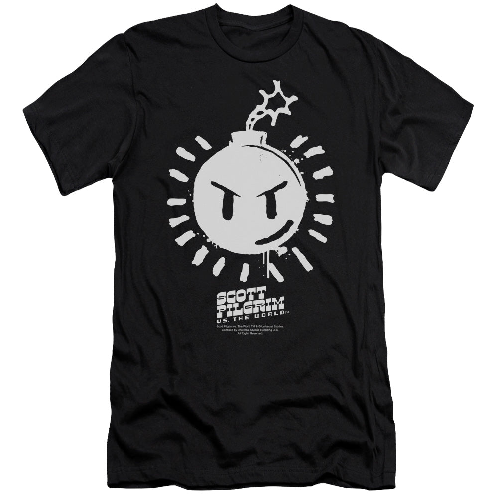 Scott Pilgrim - Sex Bob Omb Logo - Short Sleeve Adult 30/1 - Black T-shirt