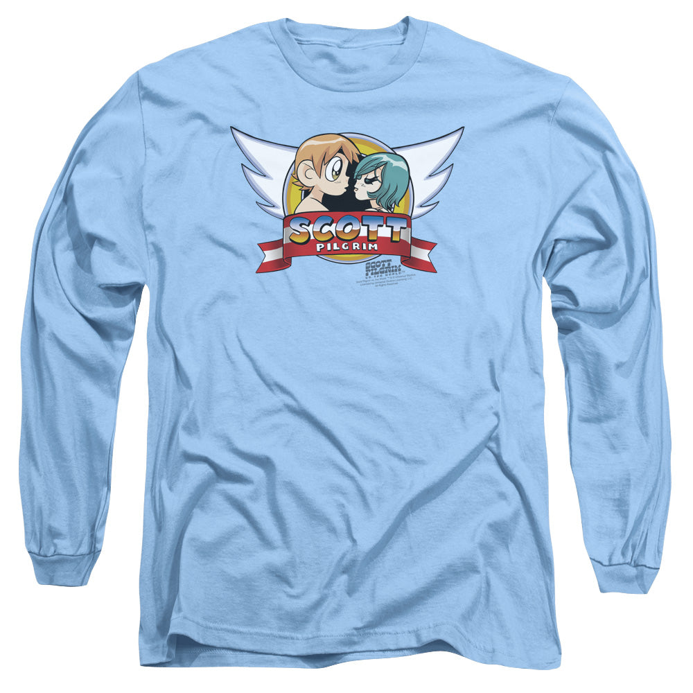 Scott Pilgrim - Sonic Scott - Long Sleeve Adult 18/1 - Carolina Blue T-shirt