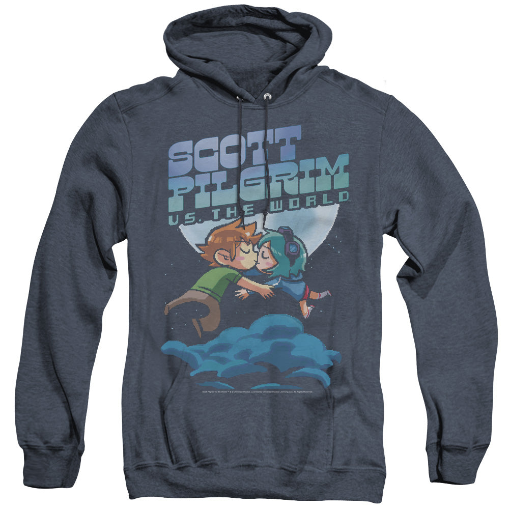 Scott Pilgrim - Lovers - Adult Heather Hoodie - Navy