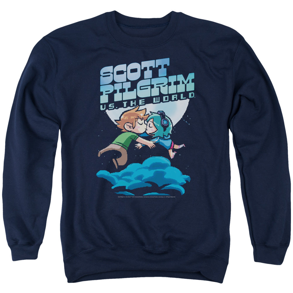 Scott Pilgrim - Lovers - Adult Crewneck Sweatshirt - Navy
