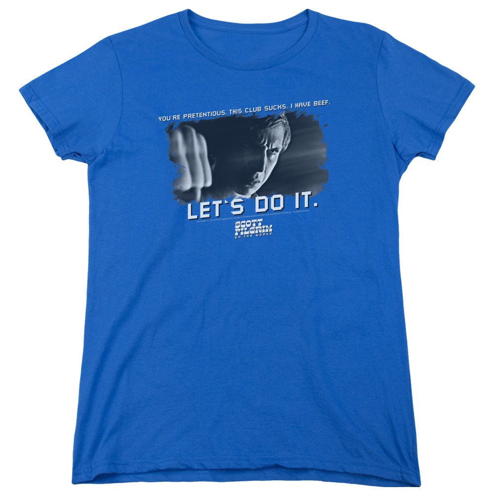 Scott Pilgrim - Beef - Short Sleeve Womens Tee - Royal Blue T-shirt