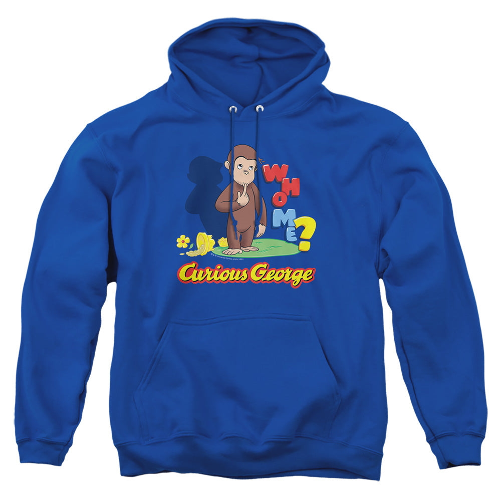 Curious George - Who Me - Adult Pull-over Hoodie - Royal Blue