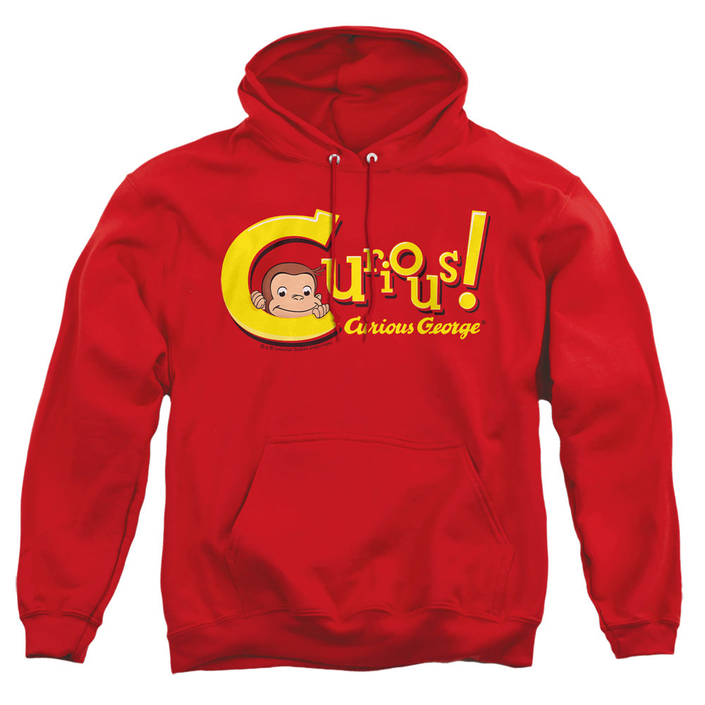 Curious George - Curious - Adult Pull-over Hoodie - Red