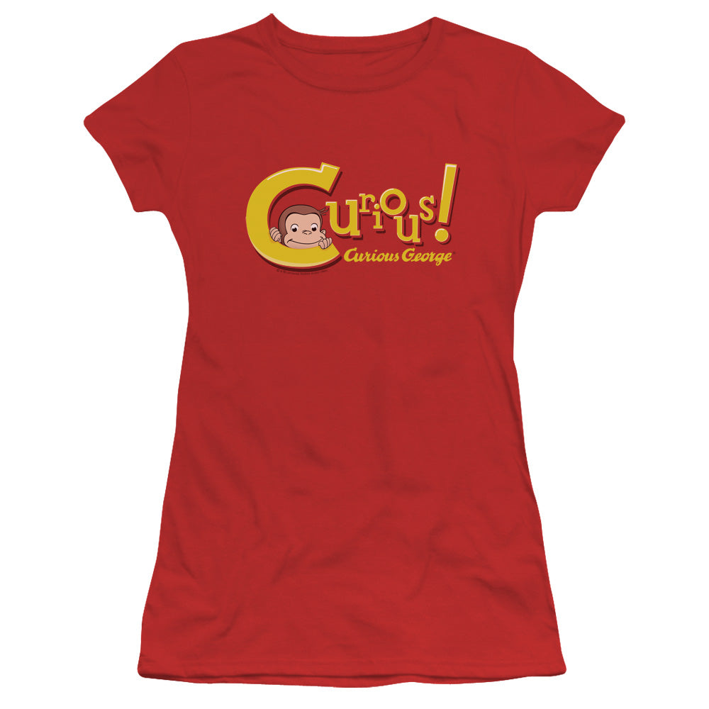 CURIOUS GEORGE CURIOUS - S/S JUNIOR SHEER - RED - SM - RED T-Shirt