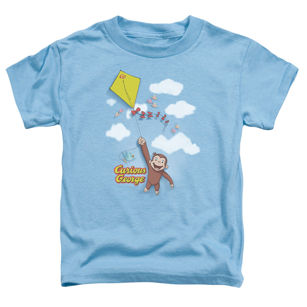 Curious George - Flight - Short Sleeve Toddler Tee - Carolina Blue - Sm (2t) - Carolina Blue T-shirt