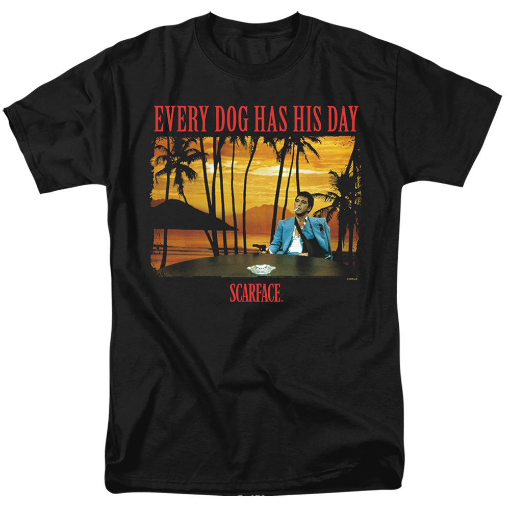 Scarface - A Dog Day - Short Sleeve Adult 18/1 - Black T-shirt