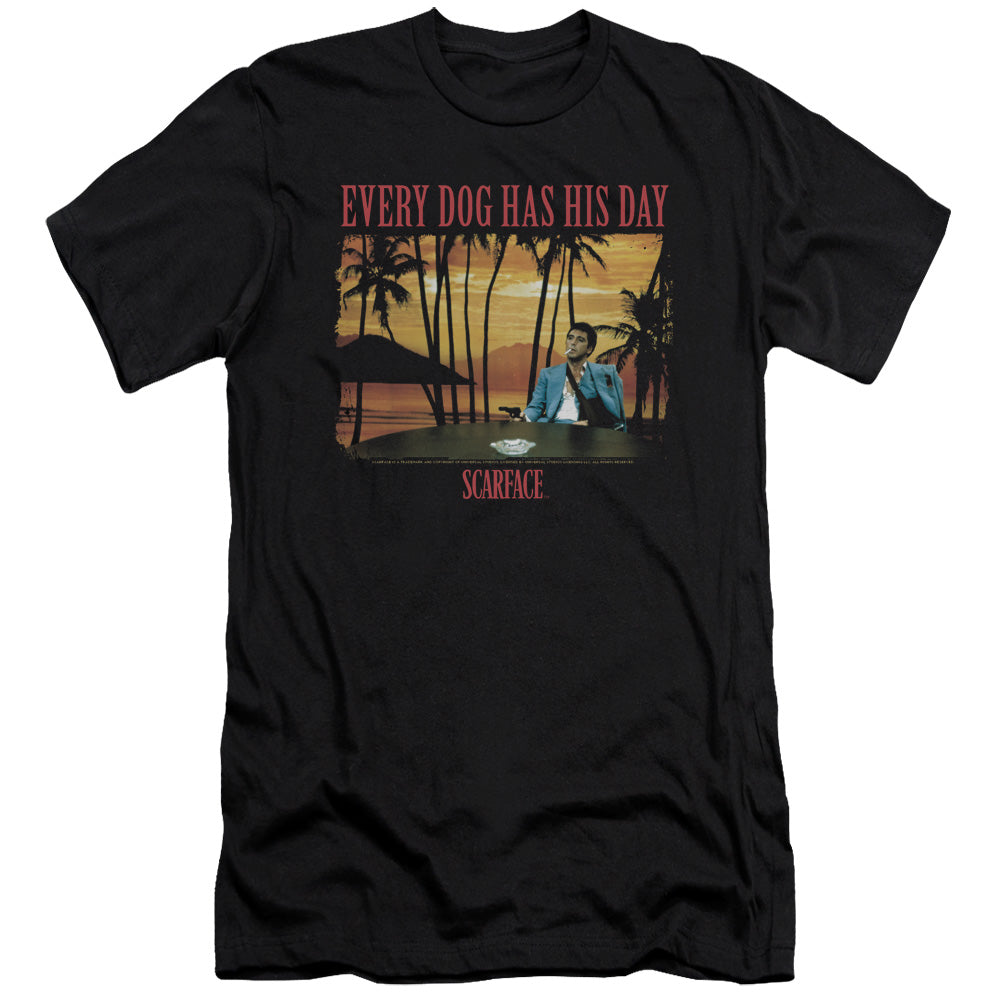 Scarface - A Dog Day - Short Sleeve Adult 30/1 - Black T-shirt