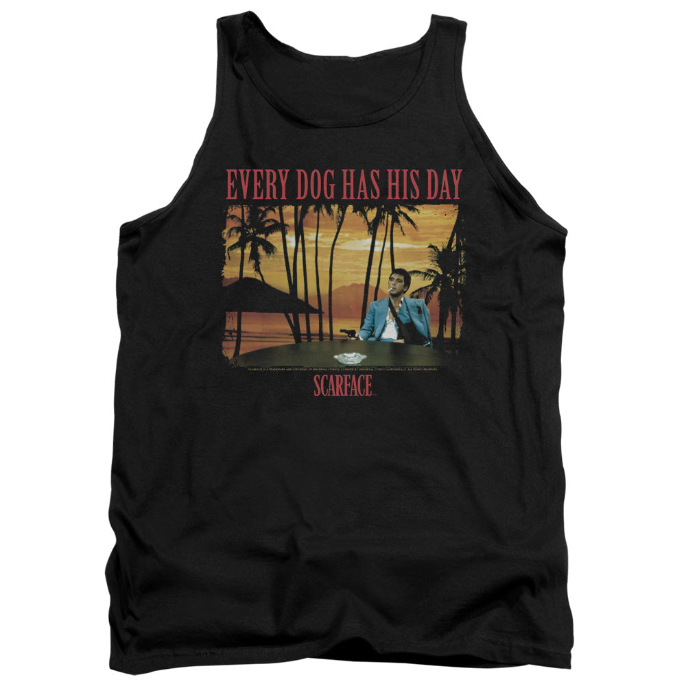 Scarface - A Dog Day - Adult Tank - Black