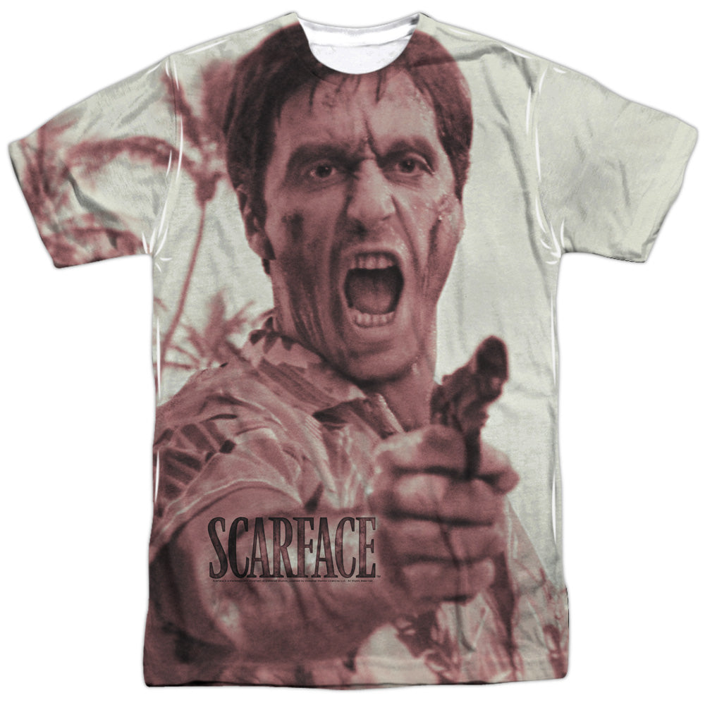 Scarface - War Cry - Short Sleeve Adult 100% Poly Crew - White T-shirt