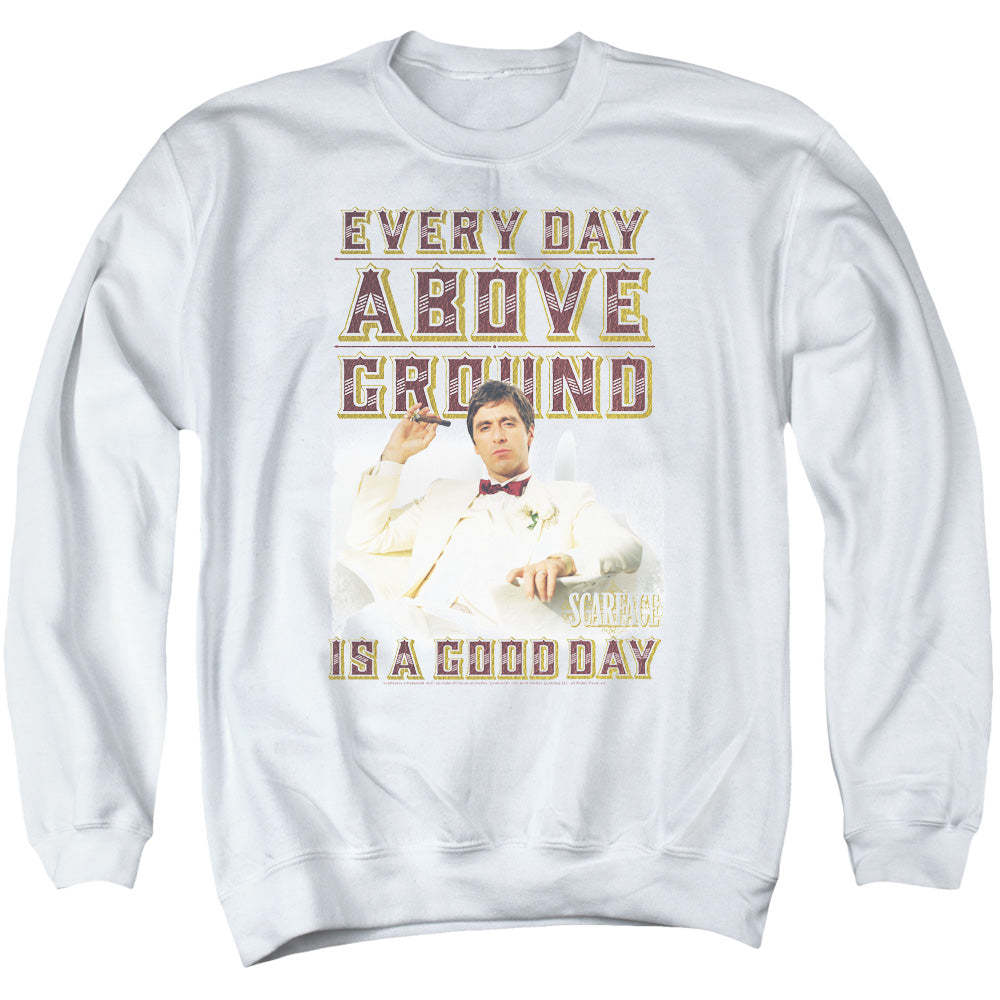 Scarface - Above Ground - Adult Crewneck Sweatshirt - White