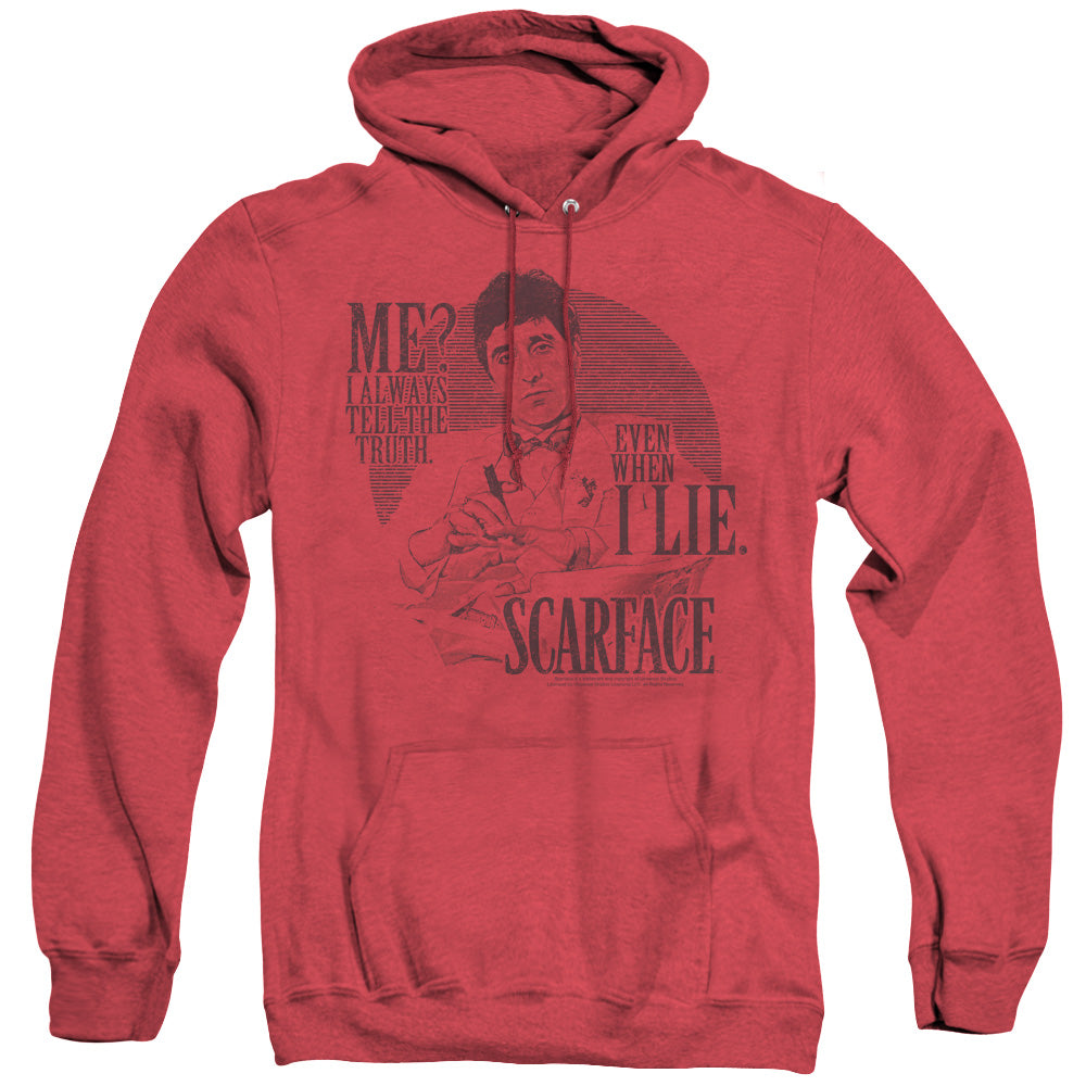 Scarface - Truth - Adult Heather Hoodie - Red