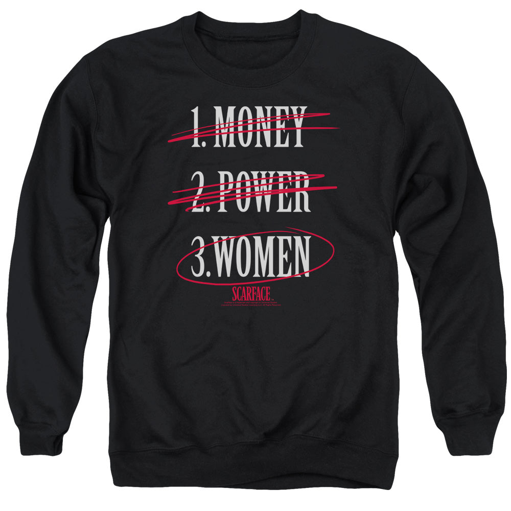 Scarface - Money Power Women - Adult Crewneck Sweatshirt - Black