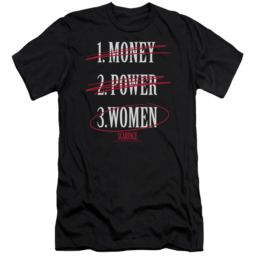 Scarface - Money Power Women - Short Sleeve Adult 30/1 - Black T-shirt