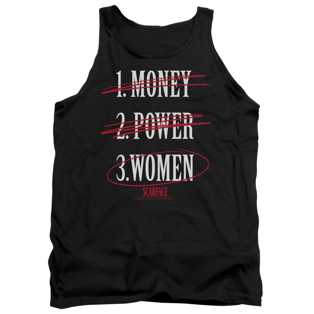 Scarface - Money Power Women - Adult Tank - Black