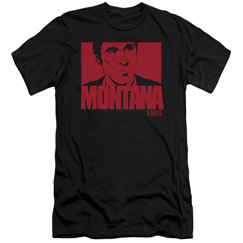 Scarface - Montana Face - Short Sleeve Adult 30/1 - Black T-shirt